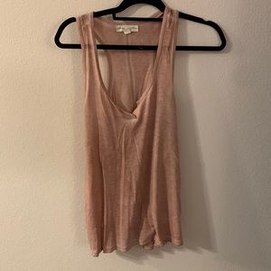 Light pink v neck tank top